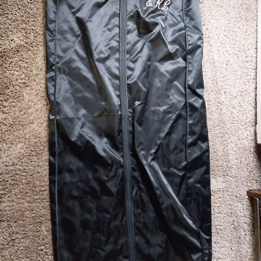 Black Garment Bag with Monogram